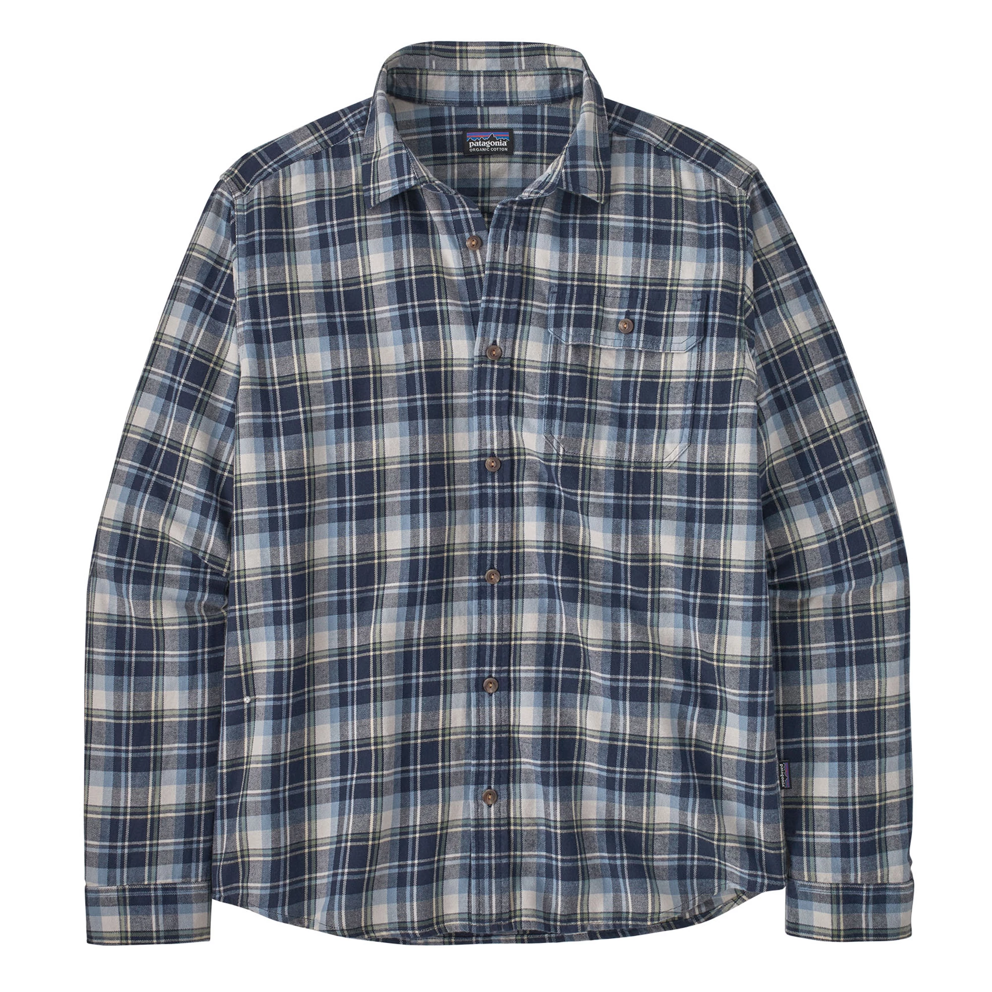 Patagonia Mens Cotton In Conversion Fjord Long Sleeve Flannel Shirt