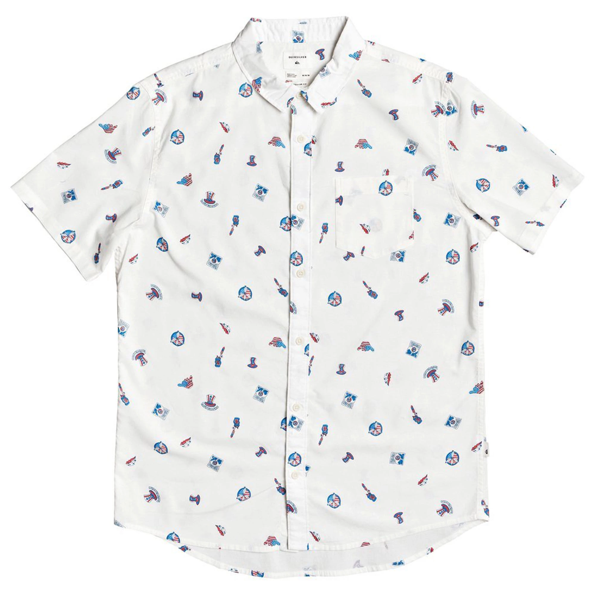 Quiksilver Mens 4th Of July Short Sleeve Shirt