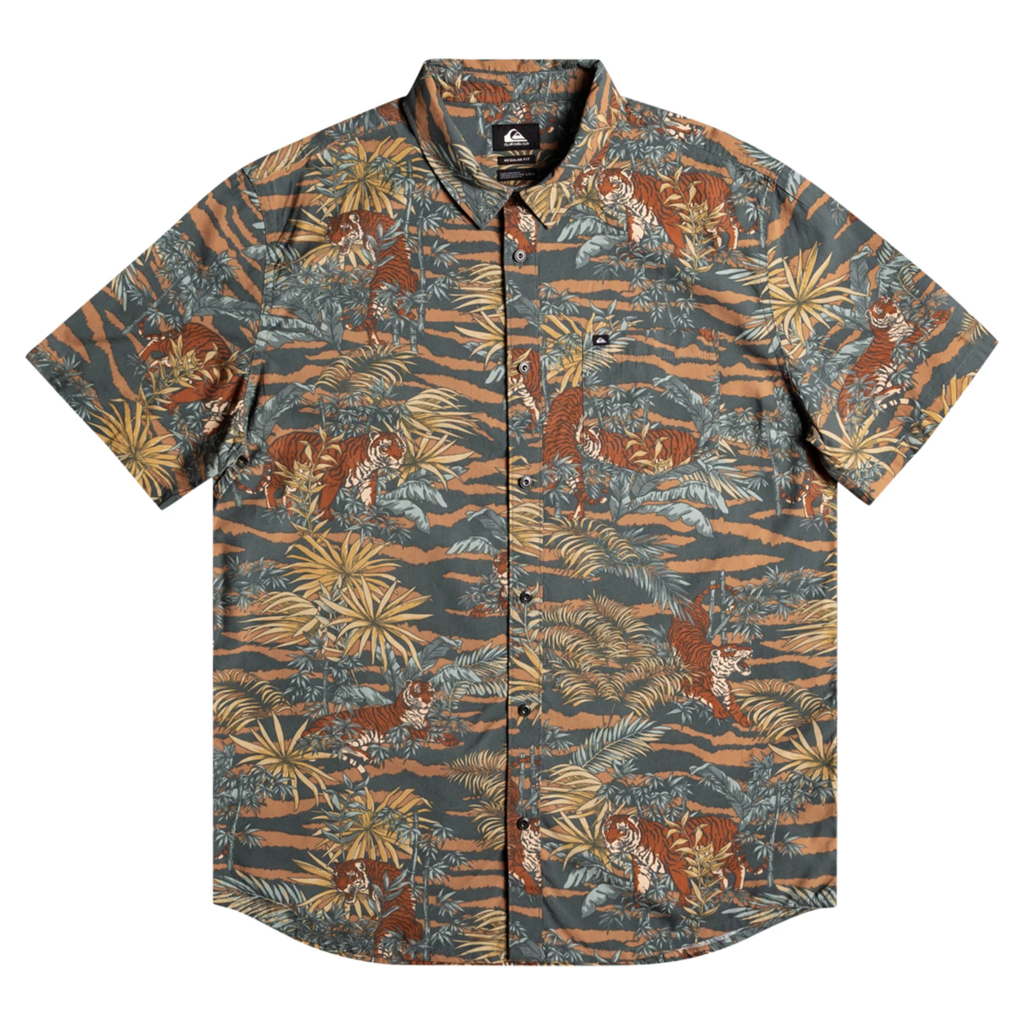 Quiksilver Mens Tiger Tracks Short Sleeve Shirt
