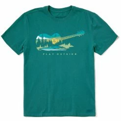 Life Is Good Mens Play Outside Guitar Short Sleeve T Shirt