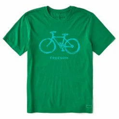Life Is Good Mens Freedom Bike Crusher-Lite T Shirt