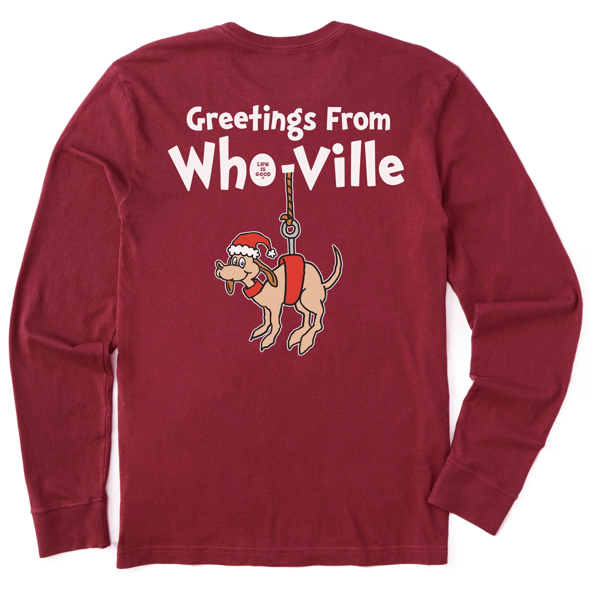 Life Is Good Mens Greetings From Who-Ville Long Sleeve Crusher T Shirt - Image 2