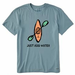 Life Is Good Mens Just Add Water Kayak Short Sleeve T Shirt