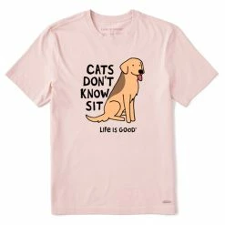 Life Is Good Men's Cats Don't Know Sit Crusher-LITE T Shirt