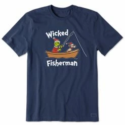 Life Is Good Mens Grinch And Max Wicked Fisherman Crusher T Shirt