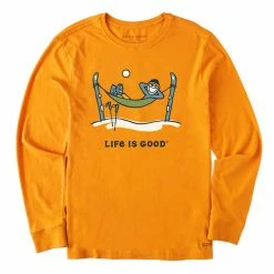 Life Is Good Mens Jake Ski Hammock Long Sleeve Crusher T Shirt
