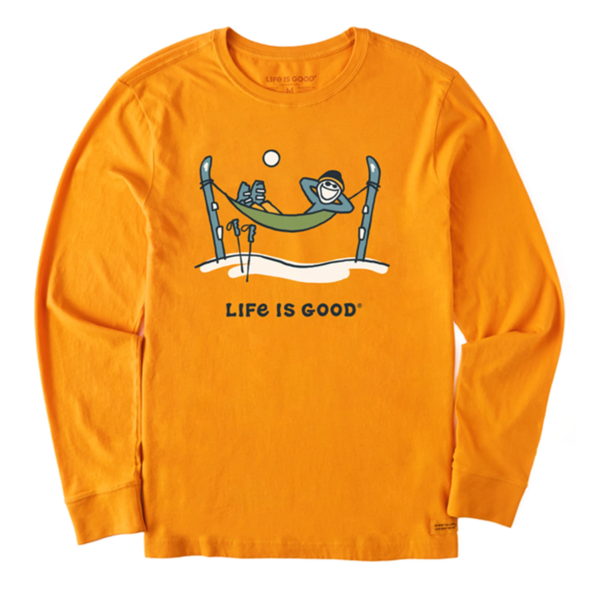 Life Is Good Mens Jake Ski Hammock Long Sleeve Crusher T Shirt