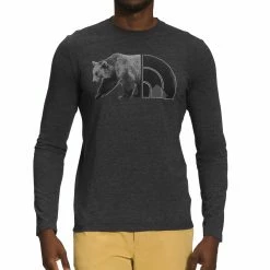 The North Face Mens Long-Sleeve Tri-Blend Bear T Shirt