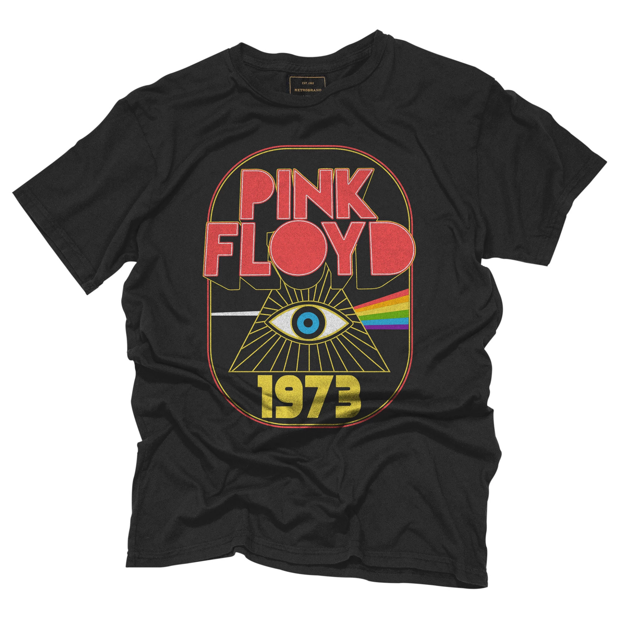 Original Retro Brand Mens Black Label Pink Floyd T Shirt