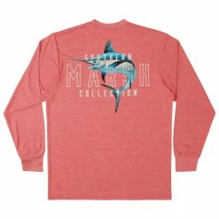 Southern Marsh Mens FieldTec™ Swordfish Heathered Long Sleeve T Shirt