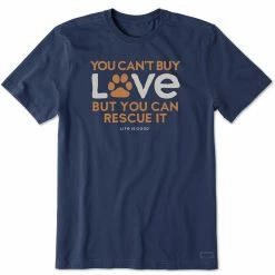 Life Is Good Mens You Can Rescue Love Short Sleeve T Shirt