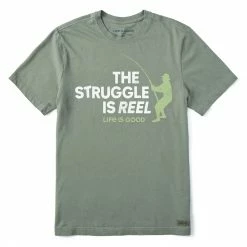 Life Is Good Mens The Struggle Is Reel Short Sleeve T Shirt