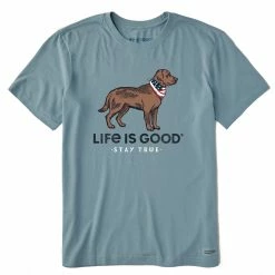 Life Is Good Mens Stay True Dog Short Sleeve T Shirt