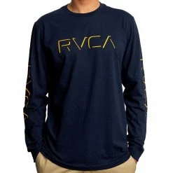 RVCA Men's Drop Shadow Long Sleeve T Shirt