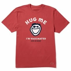 Life Is Good Men's Jake Hug Me I'm Vaccinated Crusher T Shirt