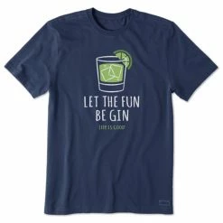 Life Is Good Men's Let The Fun Be Gin Crusher T Shirt
