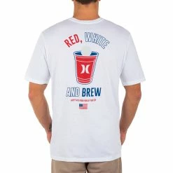 Hurley Men's Everyday Washed Red White And Brew T Shirt