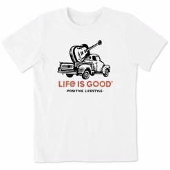 Life Is Good Men's Music Truck Crusher-LITE T Shirt