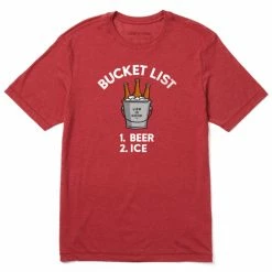 Life Is Good Men's Bucket List Cool T Shirt