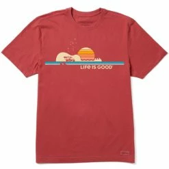 Life Is Good Men's Beach Music Stripes Crusher T Shirt